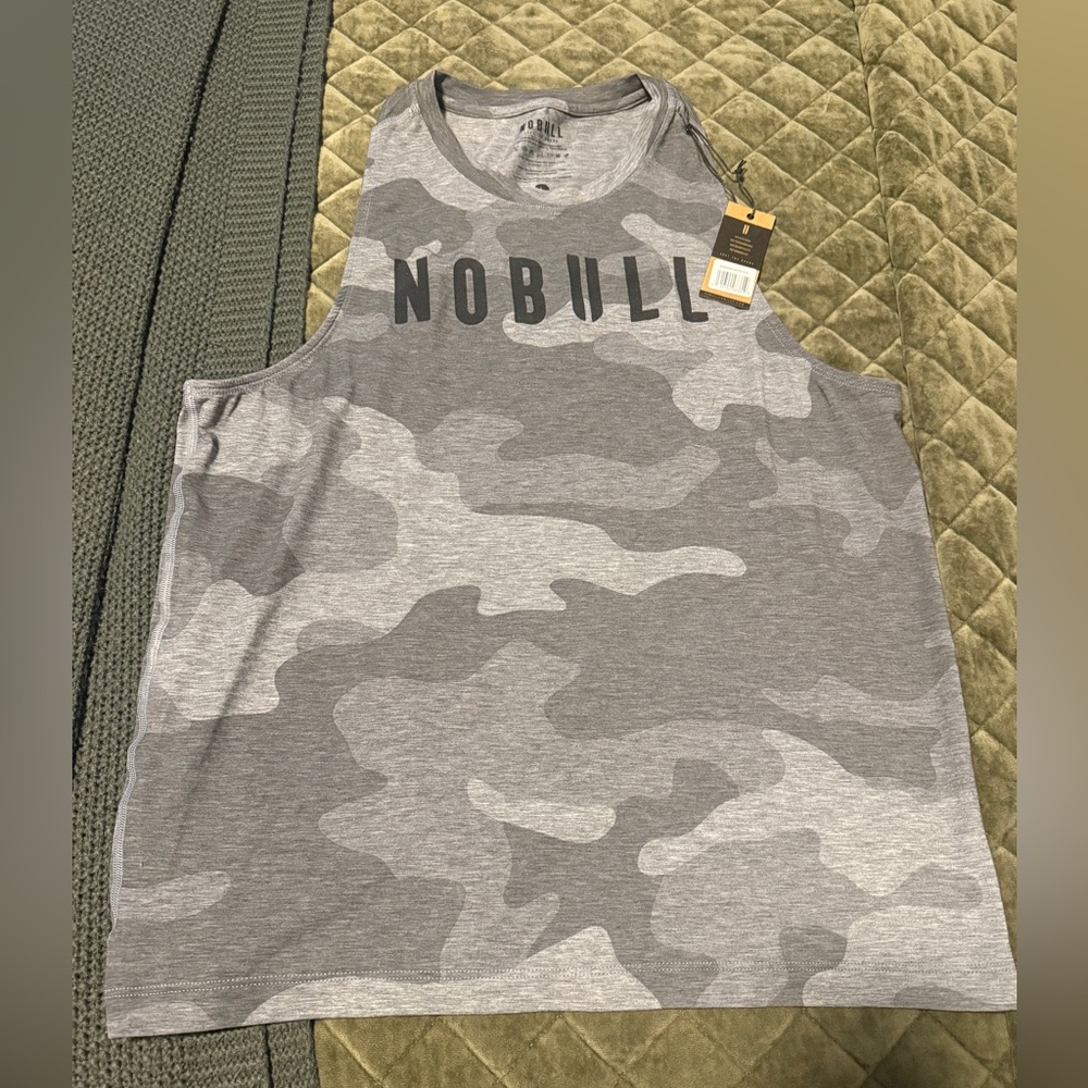 NOBULL Gray Camo Women's Tank Top size L NWT